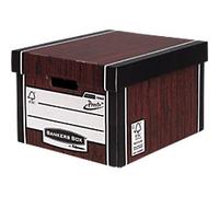 Bankers Box Premium Presto Classic Archive Boxes Woodgrain 257(H) x 342(W) x 400(D) mm Pack of 10