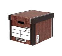 Bankers Box Premium Presto Storage Box Woodgrain (Pack of 10) 7260501