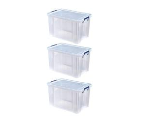 BANKERS BOX ProStore Storage Box 26L - 3 Pack - BPA-Free Heavy Duty Plastic Storage with Clip-Lock Lid - Stackable and Recyclable - Multi-Purpose Office and Home Use