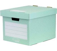 Bankers Box Storage Box, Pack of 4, Green and White