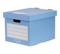 Bankers Box Style FastFold Archive Boxes Blue 292(H) x 335(W) x 404(D) mm Pack of 4