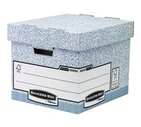 Bankers Box System 335 X 285 X 390mm Heavy Duty Storage Box - Grey (Pack Of 10)