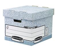 Bankers Box System 335 x 285 x 390mm Heavy Duty Storage Box - Grey (Pack of 10)