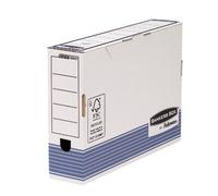 Bankers Box System 80 mm Foolscap Transfer Files with Fastfold - Blue, Pack of 10