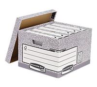 Bankers Box System Large FastFold Archive Boxes Grey 294(H) x 387(W) x 445(D) mm Pack of 10
