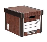 Bankers Box Woodgrain Tall Premium Storage Box (Pack of 10) 7260501 NEW FREE DEL