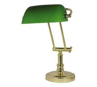 Banker's lamp Banker lamp made of Brass/glass 23 x 43 cm (9.1 x 16.9 IN) GREEN
