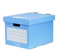 Fellowes Style Home Storage Box - Blue/White 4Pk, Blue
