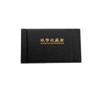 Banknote Album 60 Pockets Paper Money Cash Currency Collectible Book Case Stamps Receipt Photo Coin Storage Holder Black
