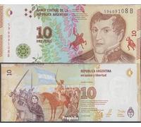 Banknote Argentina Pick-number: 360 uncirculated 2016 10 Pesos (money for collectors - no means of payment) Horses/zebras