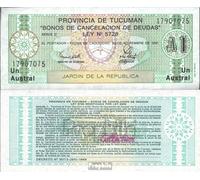 Banknote Argentina Pick-number: S2711b uncirculated 1991 1 australian (money for collectors - no means of payment)