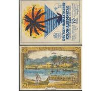 Banknote Berlin Notgeld: 88.1 Picture 6 Cameroon Notgeld of German.-hanseatic uncirculated 1921 75 Pfennig Berlin German.-Hanseatisch (money for collectors - no means of payment) plants / mushrooms