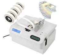 Banknote Binding Machine with Adjustable Strapping Tape Length, Intelligent Money Packer with 5 Rolls Strapping Tape, Automatic Bundling Machine
