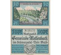 Banknote Mellenbach Notgeld: 880.1 A) Notgeld the StAdt MellenbAch uncirculated 1921 10 Pfennig (money for collectors - no means of payment)