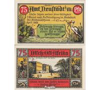 Banknote Neustadt Notgeld: 961.1 Picture 2 german-Eastern Africa Notgeld Neustadt Office uncirculated 1922 75 Pfennig Neustadt Office (money for collectors - no means of payment) Birds
