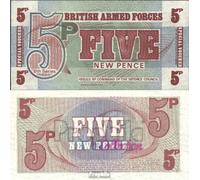 Banknote United Kingdom Pick-number: M47 uncirculated 1972 5 NEW Pence (money for collectors - no means of payment)