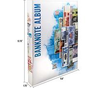 Banknote World Currency Collecting Album, Blue, 100 Pockets
