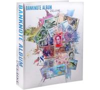 Banknote World Deluxe Collector-Quality Currency Album, Blue, 300 Pockets, Protective Sleeves; Gift-Ready (ALB-MXBN-300)