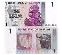 Banknotes for collectors - 1 Dollar uncirculated banknote issued by the Bank of Zimbabwe / 2007 / UNC