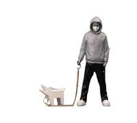 Banksy A Trendy Man Playing With Dogs Sculpture Banksy Street Art Replica Modern Statue Fashion Toys Art Sculptures And Ornaments For Living Room Office Desk Bookshelf Decoration