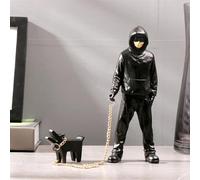 Banksy A Trendy Man Playing With Dogs Sculpture Banksy Street Art Replica Modern Statue Fashion Toys Art Sculptures And Ornaments For Living Room Office Desk Bookshelf Decoration