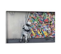 Banksy Abstract Paintings Girl with A Red Balloon, Man Throwing A Bouquet, Gorilla, Dog Walking, Child, Graffiti Watercolor Poster Picture Print Canvas Wall Paint Art Decor Modern Home 12x18inch(30x45