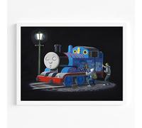 Banksy Art| Thomas the Train Engine Tank Framed Poster Print Wall Art Image Home Decor Artworks Framed Poster Different Sizes and Colours