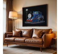 Banksy Art| Thomas the Train Engine Tank Framed Poster Print Wall Art Image Home Decor Artworks Framed Poster Different Sizes and Colours
