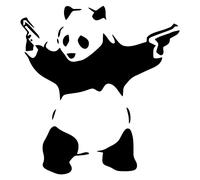 Banksy Bad Panda Graffiti Funny Symbol Funny Bumper Sticker Car Van Bike Sticker Decal Free P&P