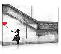 Banksy Balloon Girl Graffiti Canvas Wall Art Picture Print (12X8)
