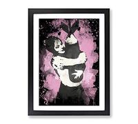 Banksy Bomb Love Wall Graffiti Art Modern Cb Framed Print | A2 Black Framed Wall Art | Ready to Hang | Eclectic Love Picture | Living Room Bedroom Lounge Office