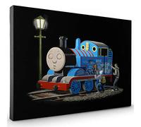 Banksy Canvas Wall Art | Banksy Wall Art | Wall Décor | Canvas Prints | Abstract Wall Art | Banksy Gifts | Wall Canvas | Tomas The Tank Banksy | Black Wall Art