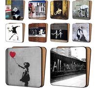 Banksy Coasters Mix1-10 New, Balloon Girl Hope, GCHQ, Mobile Lovers & More - Dinnerware Coaster Sets 11cm x 11cm