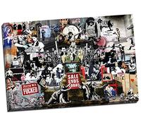 Banksy Collage Montage Collection Canvas Print Picture Wall Art Large 30x20 Inches