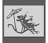 Banksy Deckchair Rat Stencil - A2 Size - Painting Stencil, Home Decor, Art, Reusable