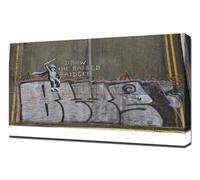 Banksy-Draw-The-Raised-Bridge - Canvas Wall Art - Canvas Print On A Wooden Frame - Perfect Picture For Wall Decoration