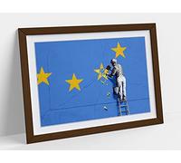 Banksy - Europe Brexit Framed Wall Art Print Picture - A3 - Walnut Frame