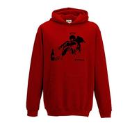 Banksy Fallen Angel Stencil Graffiti Street Wall Art 1401 Hoodie. Red, Large