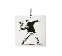 Banksy Flowerchucker Car Air Freshener (Street Art/Graffiti/Xmas Christmas Stocking Filler/Secret Santa/Novelty Scented Gift)