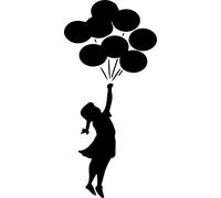 Banksy Girl with Balloons Floating Away A4 190 Micron Mylar Stencil