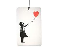 Banksy Girl With Red Heart Balloon Car Air Freshener (Street Art/Graffiti/Xmas Christmas Stocking Filler/Secret Santa/Novelty Scented Gift)