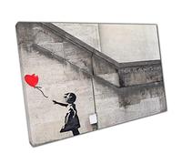 Banksy Girl with the Red Balloon Canvas wall art print on canvas Picture for Home Office Decor 61x41cm (24x16In)