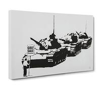 Banksy Golf Sale Graffiti Wall Art Canvas Print | Gallery Wrapped 30mm Frame Wall Decor | 20x14 inches | Ready to Hang | Pop Art Sport Picture | Living Room Bedroom Lounge Office