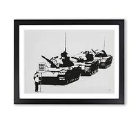 Banksy Golf Sale Graffiti Wall Art Modern Framed Wall Art Print, Ready to Hang Picture for Living Room Bedroom Home Office Décor, Black A4 (34 x 25 cm)