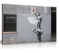 Banksy Graffiti Is A Crime Canvas Wall Art Picture Print (12X8)