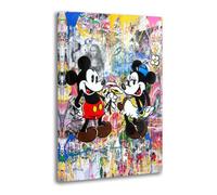 Banksy Graffiti Lovely Mickeys Minnie Poster Decorative Painting Canvas Wall Posters And Art Picture Print Modern Family Bedroom Decor Posters 12x18inch(30x45cm)