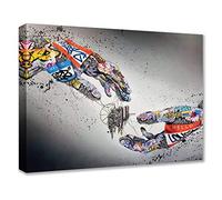 Banksy Hands Paintings Entangled Hands Hello Graffiti Pop Pictures Graffiti Street Art Artwork Abstract Heart Wall Art 1 Panels Prints on Canvas Man Room Home Decor Framed Ready to Hang(12''Wx 16''H)