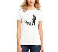 Banksy Haring Dog Graffiti Street Art t-Shirt Classic fit Women's Art Tops tees White