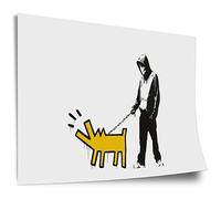 Banksy Keith Haring Cotton Poster - Barking Dog, Pop Art Modern Street Art, Unframed Art Print, Mural - A4, A3, A2, A1, A0, XXL