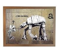 Banksy Lap Tray with Cushion: I Am Your Father Padded Bean Bag Cushioned Laptop Lap Desk Table, Food Serving Dinner Lap Tray for Eating (Frame Choices x 4)